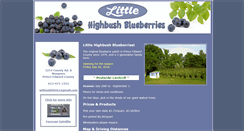 Desktop Screenshot of littlehighbushblueberries.com