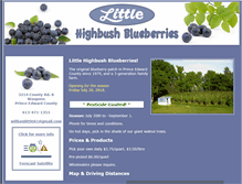 Tablet Screenshot of littlehighbushblueberries.com